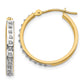 Diamond Fascination Diamond Dust/Accent Round Hinged Hoop Earrings - WBC