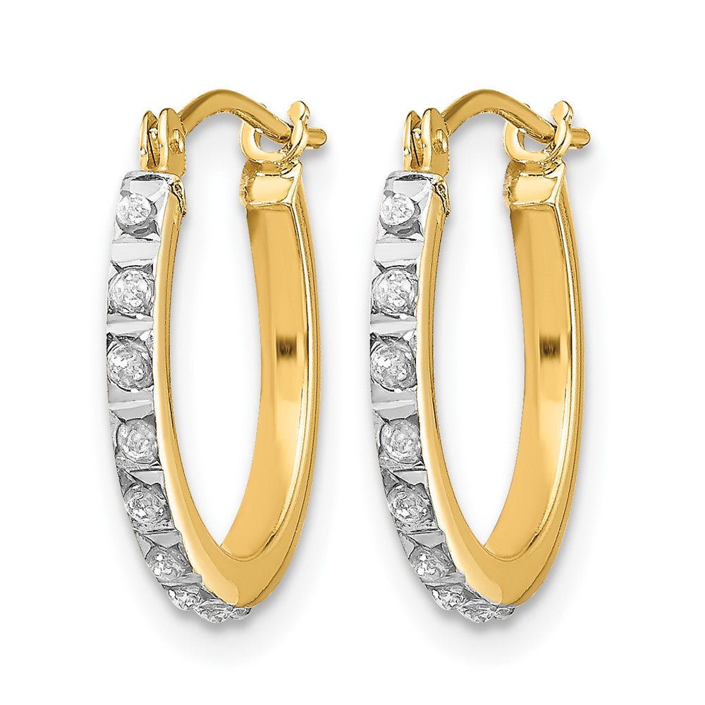 Diamond Fascination Diamond Dust/Accent Round Hoop Earrings - WBC