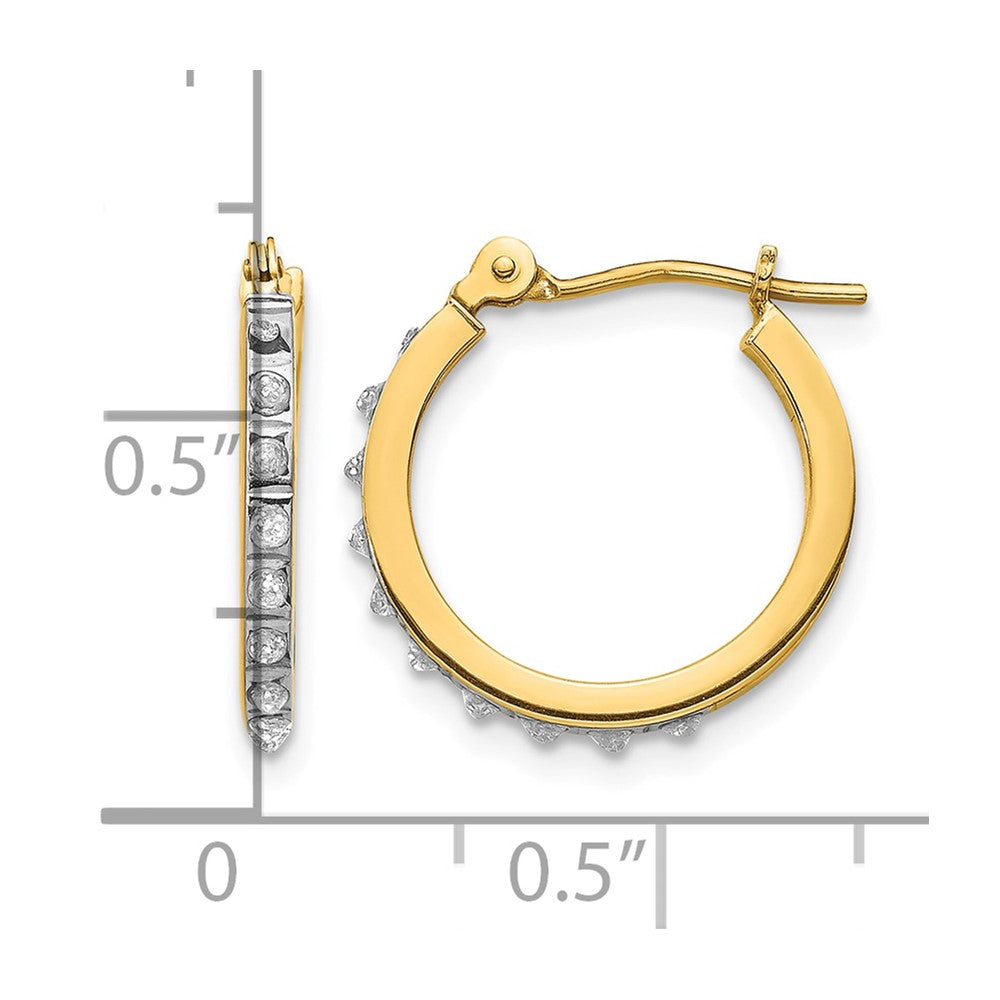 Diamond Fascination Diamond Dust/Accent Round Hoop Earrings - WBC