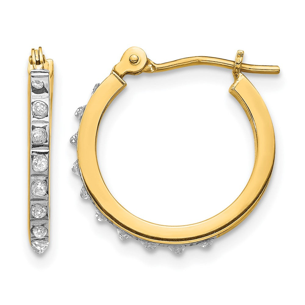 Diamond Fascination Diamond Dust/Accent Round Hoop Earrings - WBC