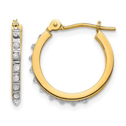Diamond Fascination Diamond Dust/Accent Round Hoop Earrings - WBC
