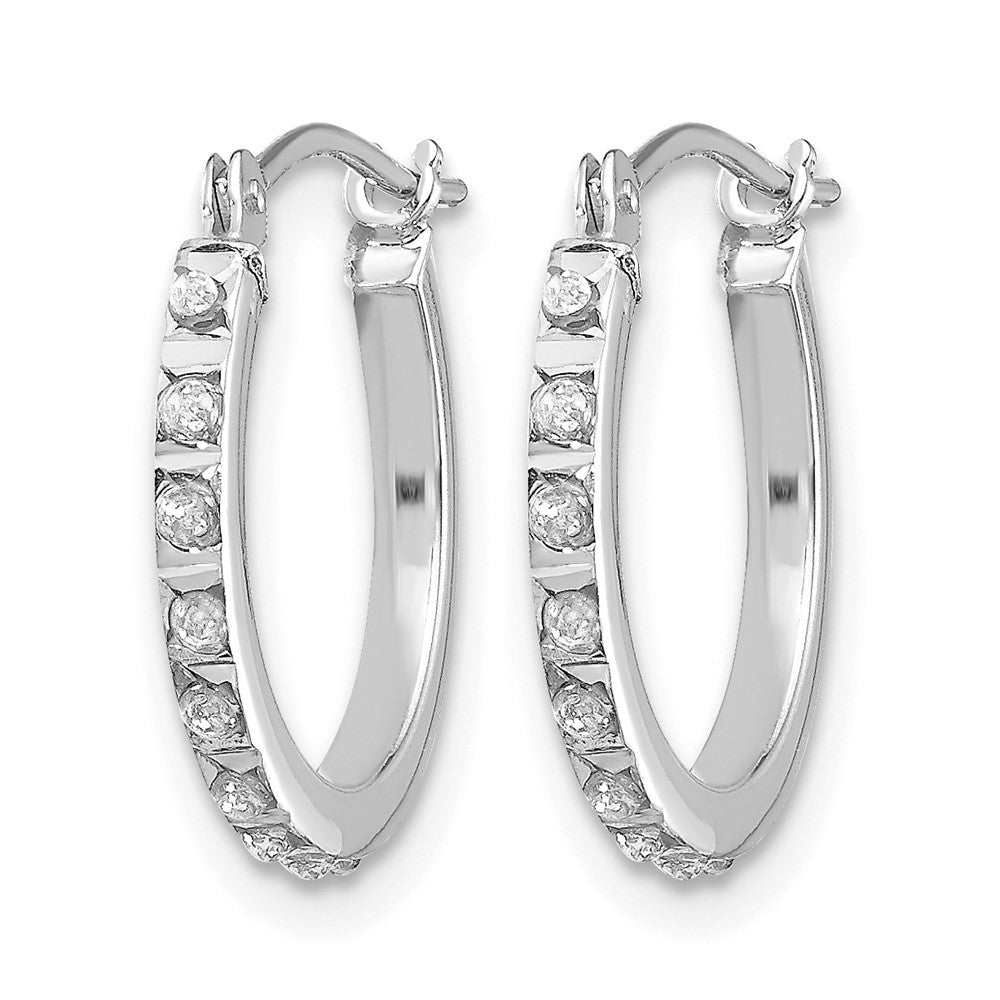 Diamond Fascination Diamond Dust/Accent Round Hoop Earrings - WBC