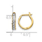 Diamond Fascination Diamond Dust/Accent Round Hinged Hoop Earrings - WBC