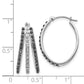 Diamond Fascination Diamond Dust/Accent Oval Black and 3-Hoop Earrings - WBC