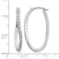 Diamond Fascination Diamond Dust/Accent Oval Twist Hoop Earrings - WBC