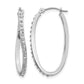 Diamond Fascination Diamond Dust/Accent Oval Twist Hoop Earrings - WBC