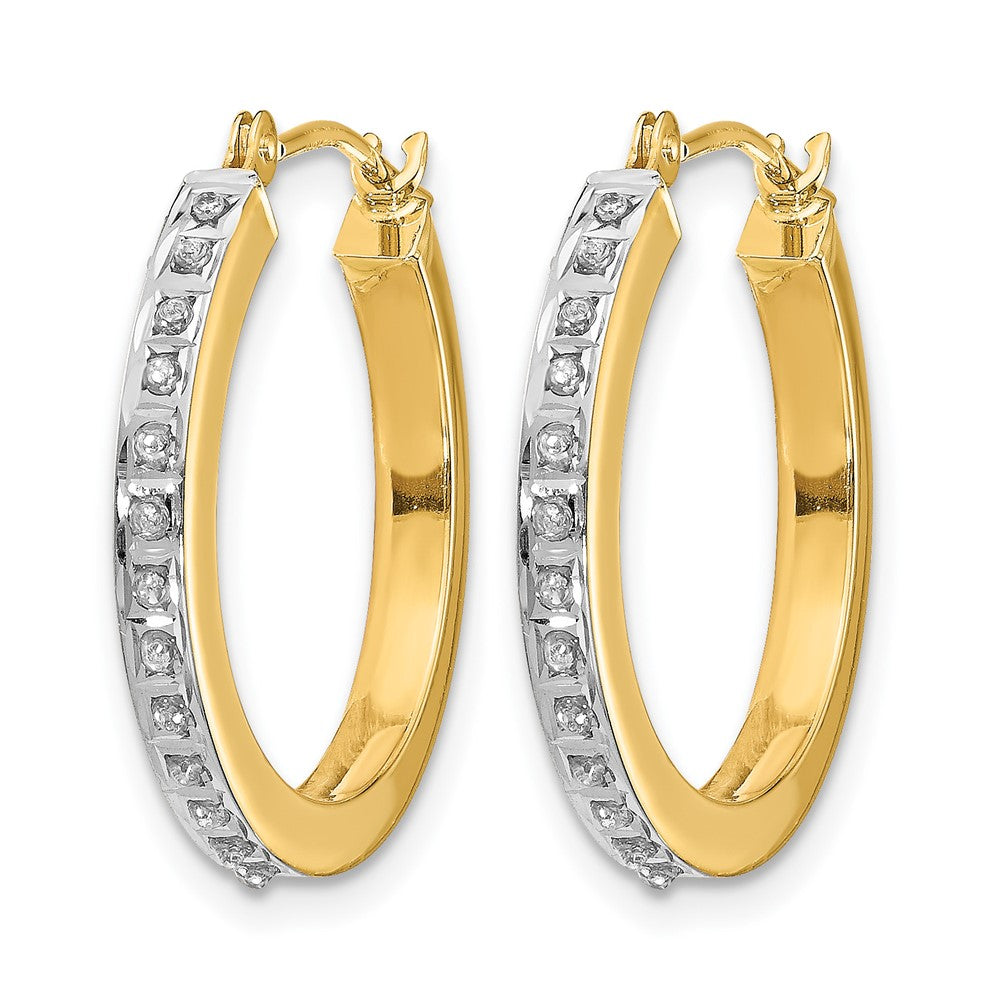 Diamond Fascination Diamond Dust/Accent Round Hoop Earrings - WBC