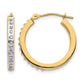 Diamond Fascination Diamond Dust/Accent Round Hoop Earrings - WBC