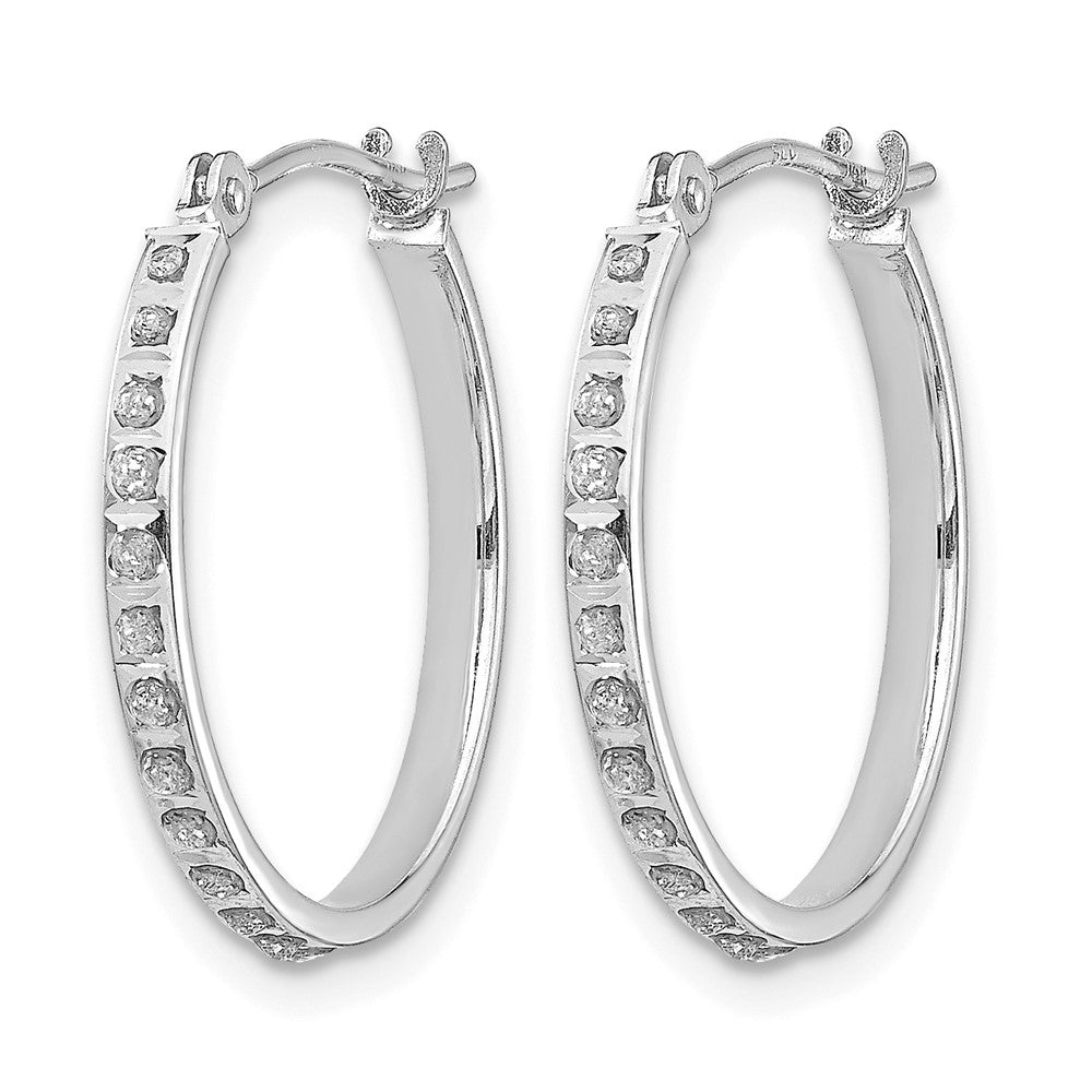 Diamond Fascination Diamond Dust/Accent Round Hoop Earrings - WBC
