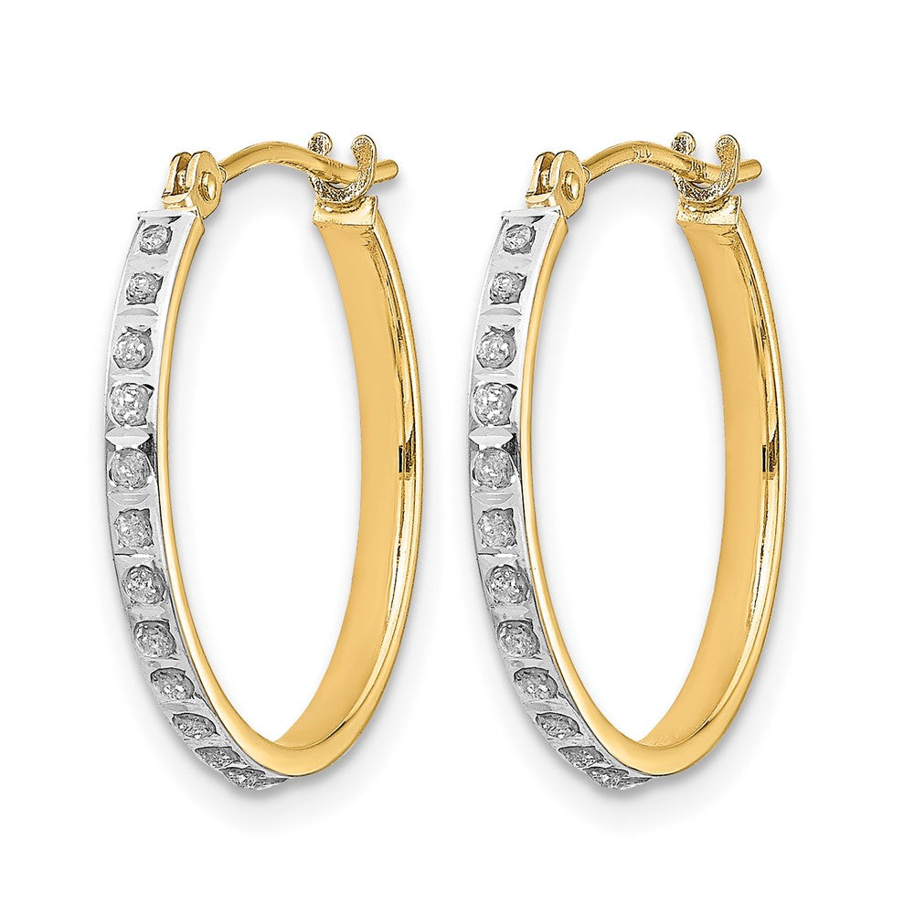 Diamond Fascination Diamond Dust/Accent Round Hoop Earrings - WBC