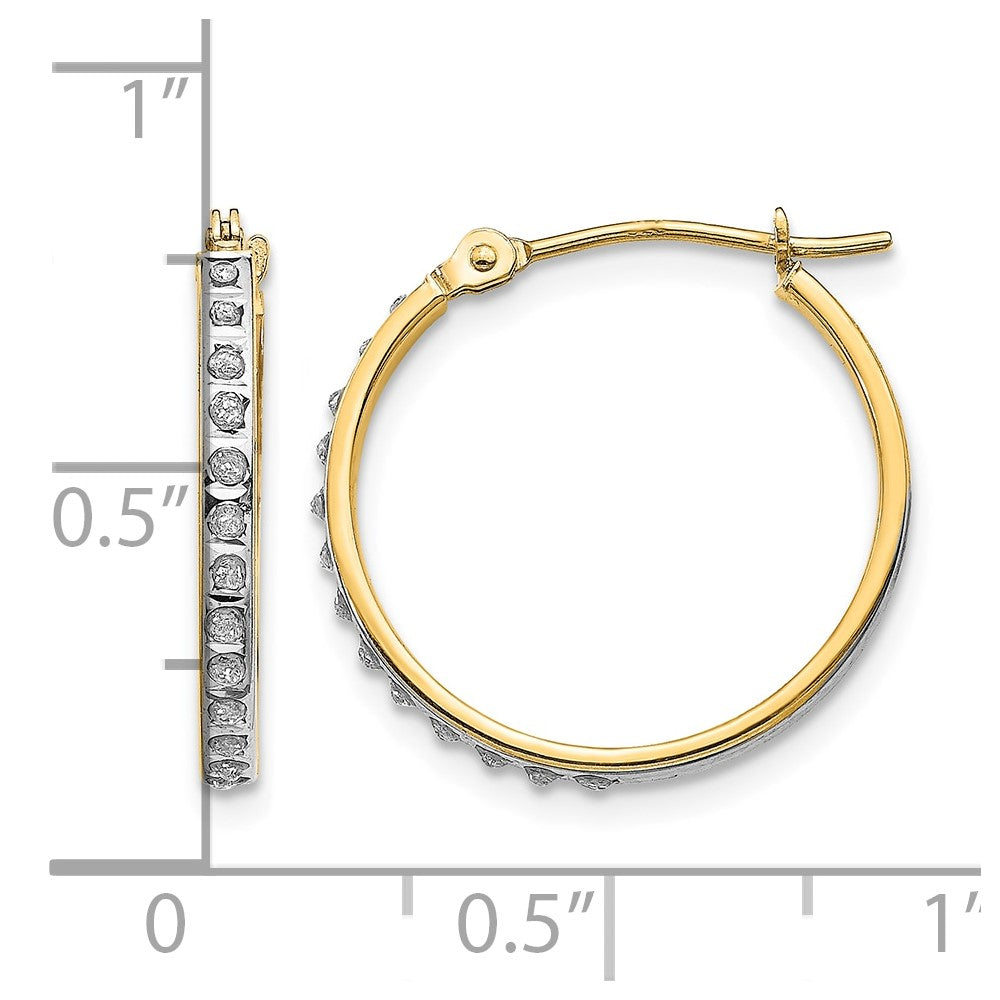 Diamond Fascination Diamond Dust/Accent Round Hoop Earrings - WBC