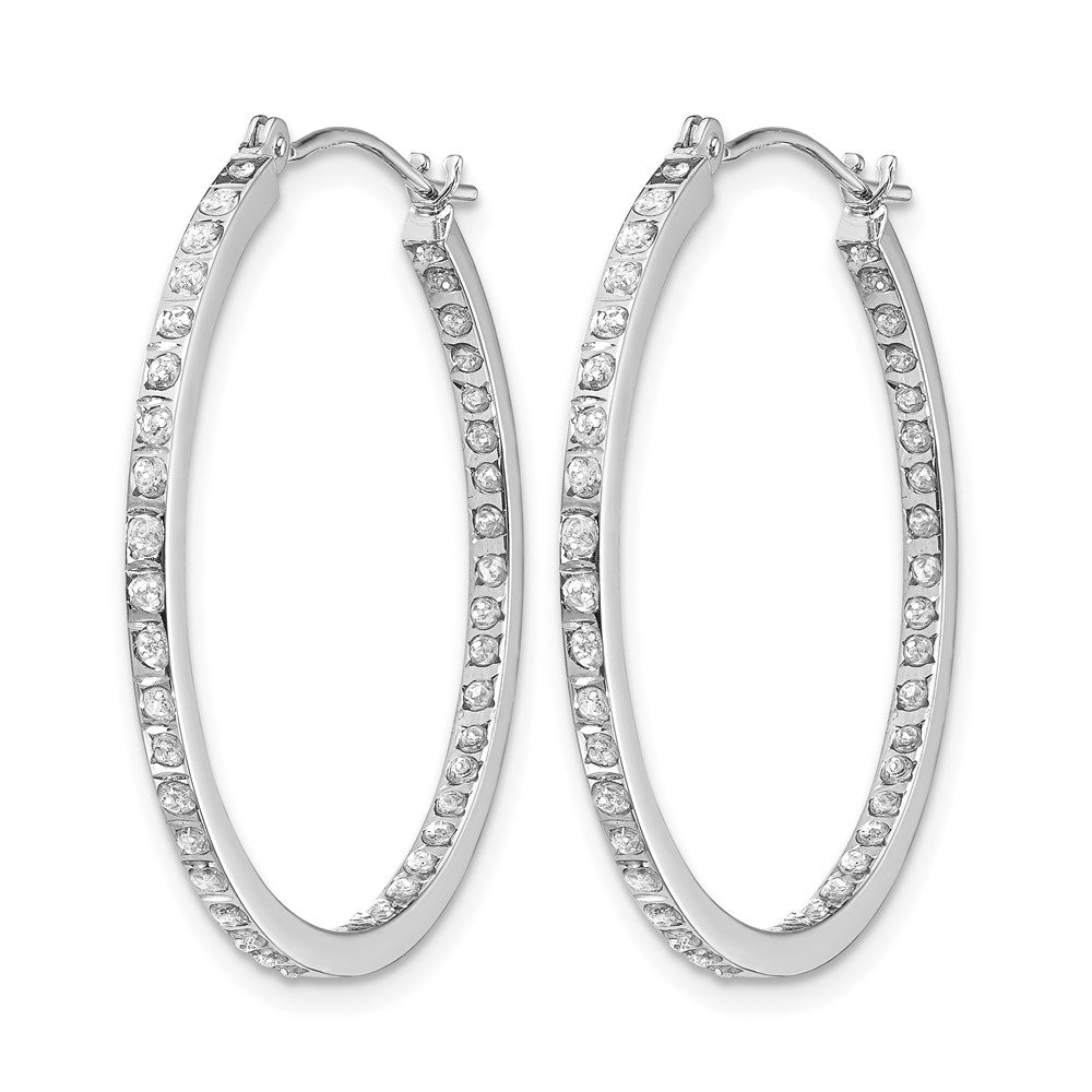 Diamond Fascination Diamond Dust/Accent Round Hoop Earrings - WBC