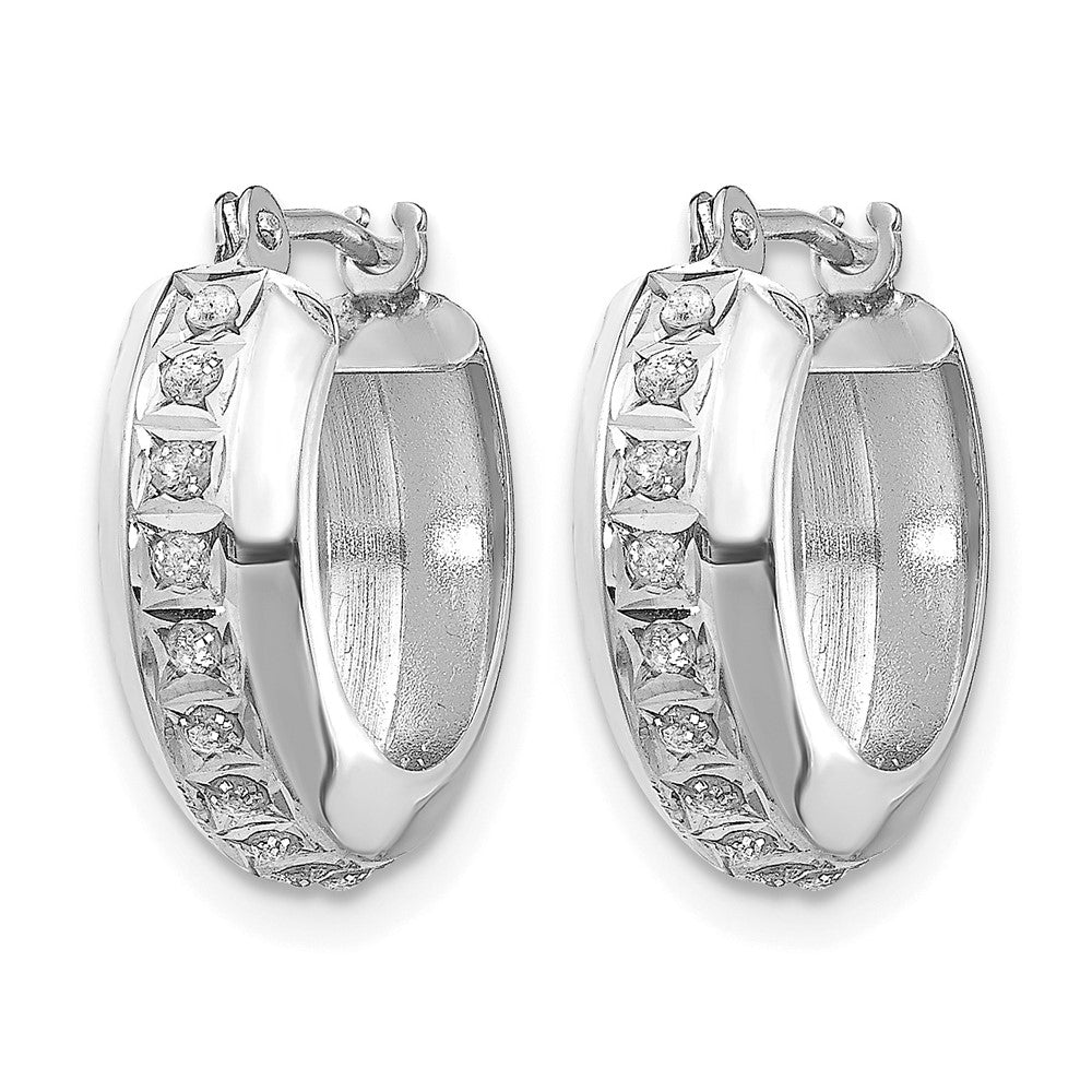Diamond Fascination Dia. Dust/Accent Round Hoop Earrings - WBC