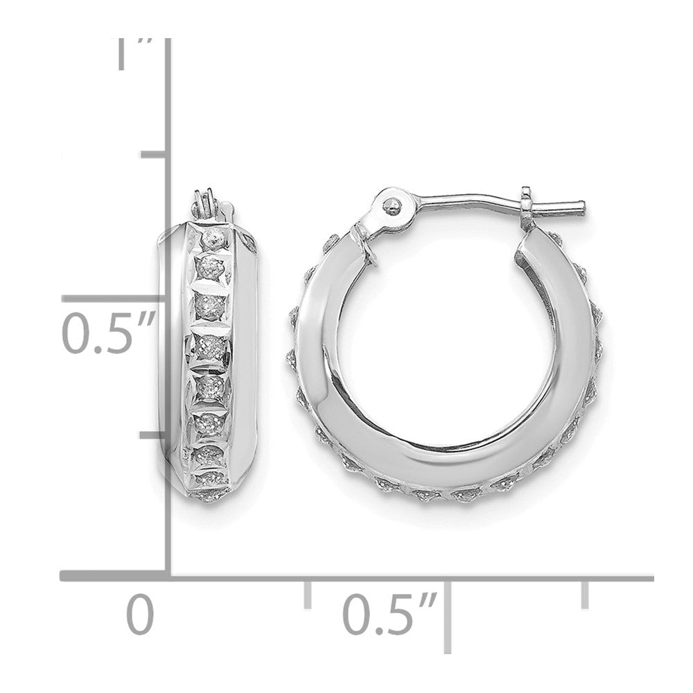 Diamond Fascination Dia. Dust/Accent Round Hoop Earrings - WBC