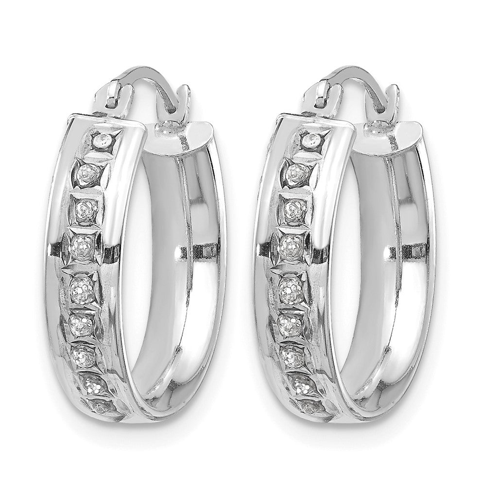Diamond Fascination Diamond Dust/Accent Round Hoop Earrings - WBC