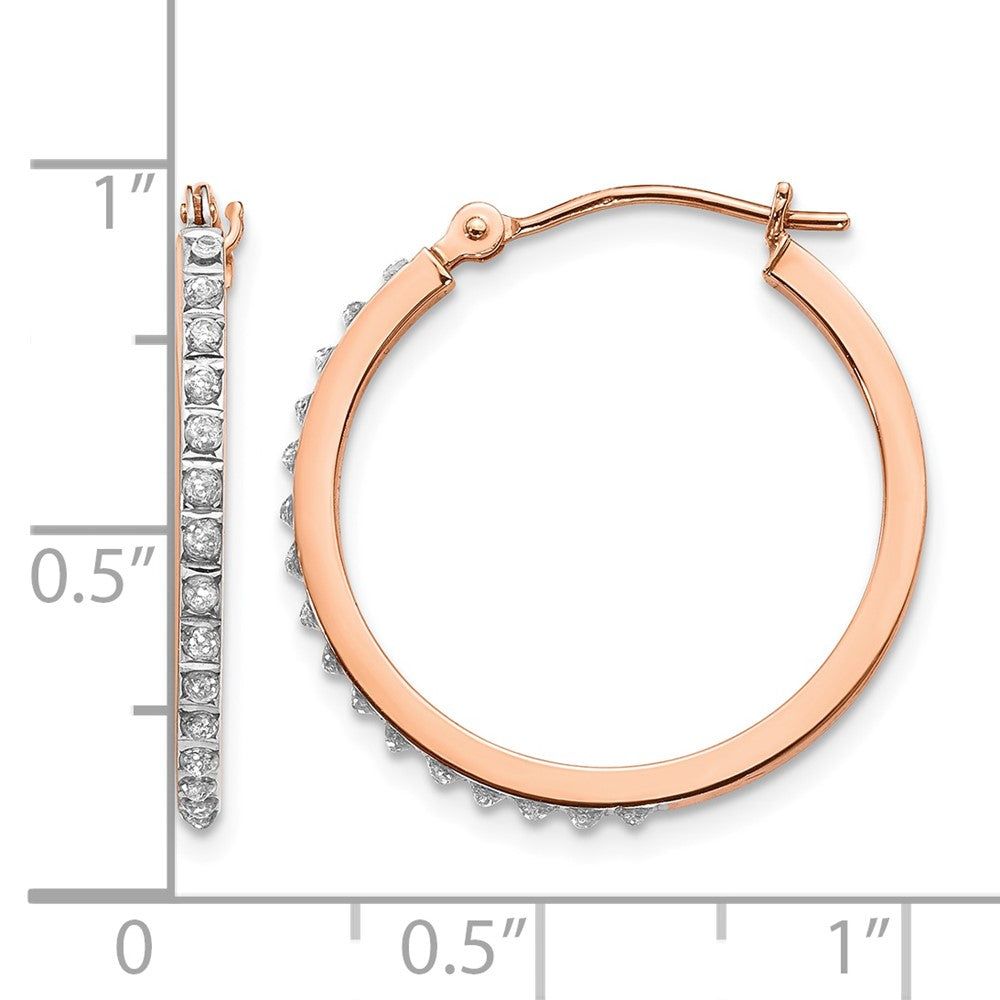 Diamond Fascination Diamond Dust/Accent Round Hoop Earrings - WBC