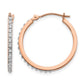 Diamond Fascination Diamond Dust/Accent Round Hoop Earrings - WBC