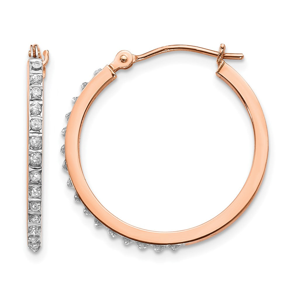 Diamond Fascination Diamond Dust/Accent Round Hoop Earrings - WBC