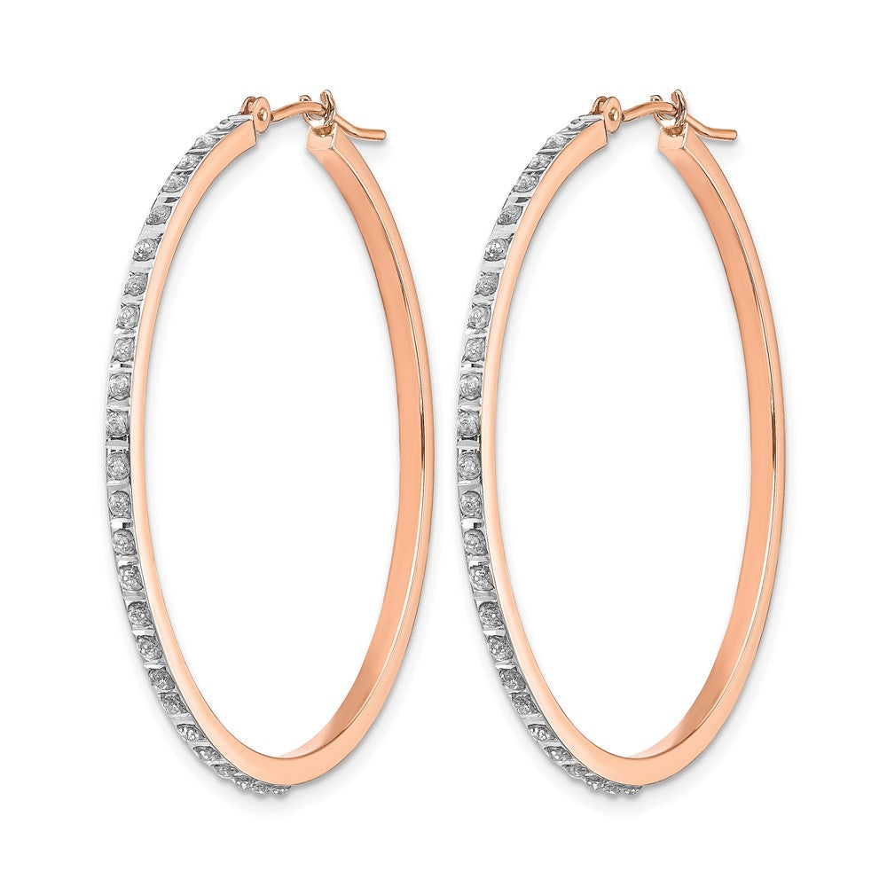 Diamond Fascination Diamond Dust/Accent Round Hoop Earrings - WBC