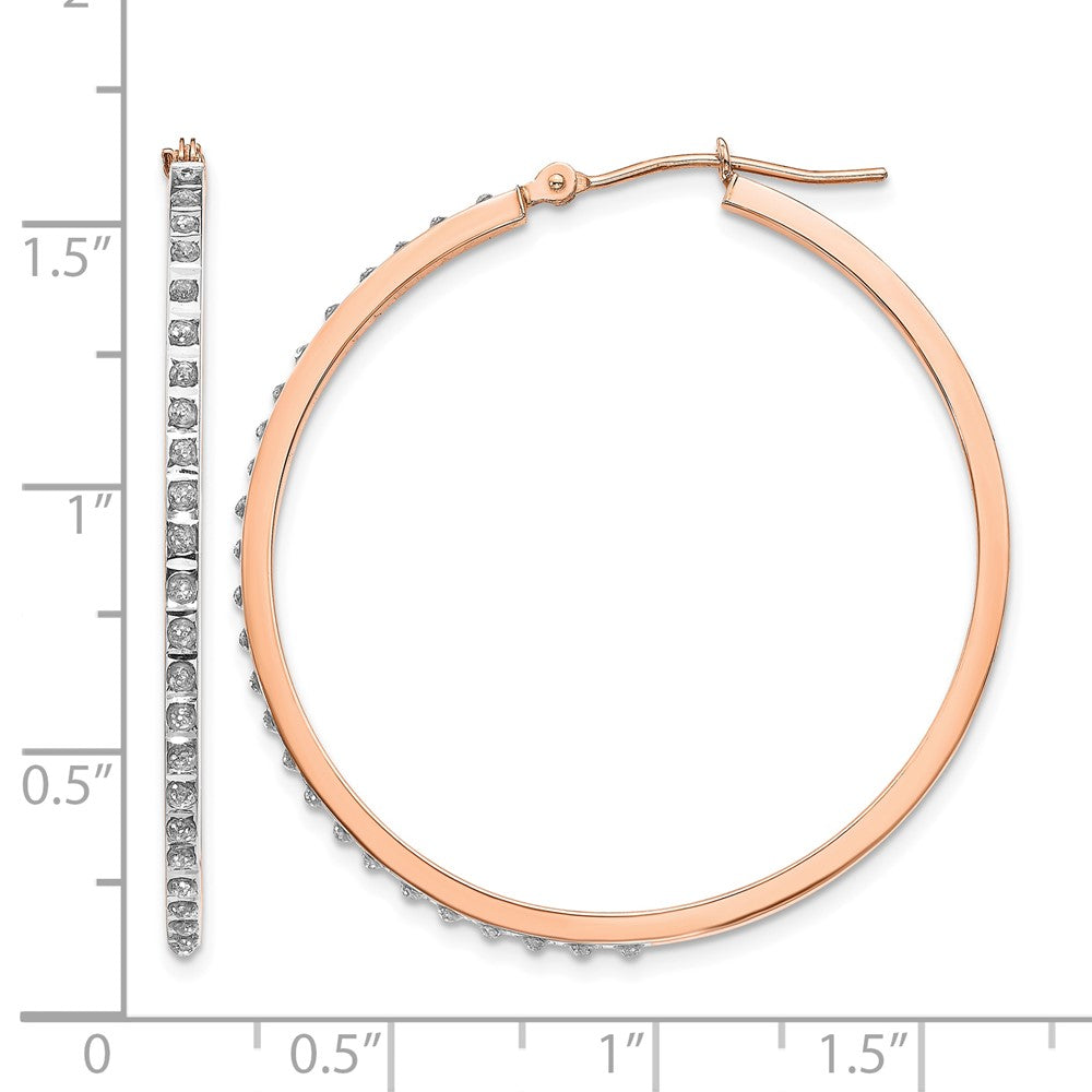 Diamond Fascination Diamond Dust/Accent Round Hoop Earrings - WBC