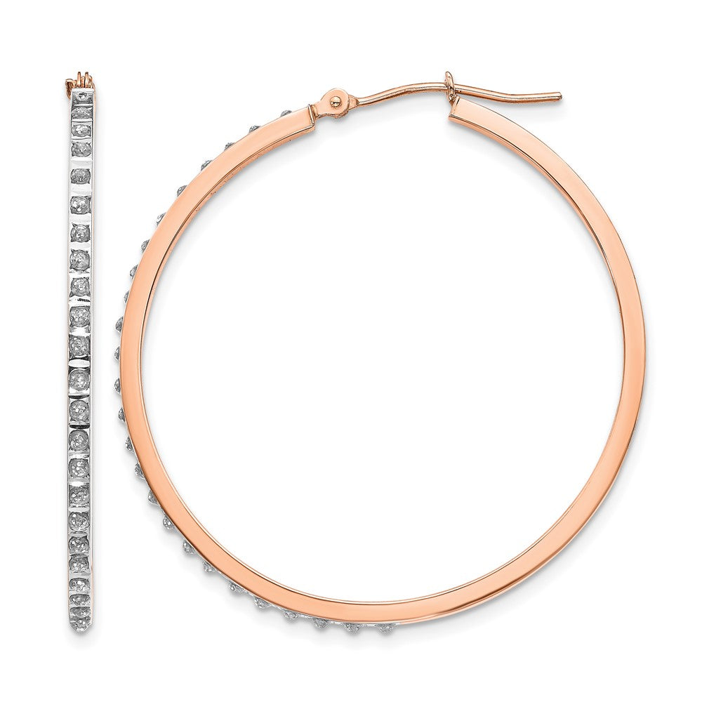 Diamond Fascination Diamond Dust/Accent Round Hoop Earrings - WBC