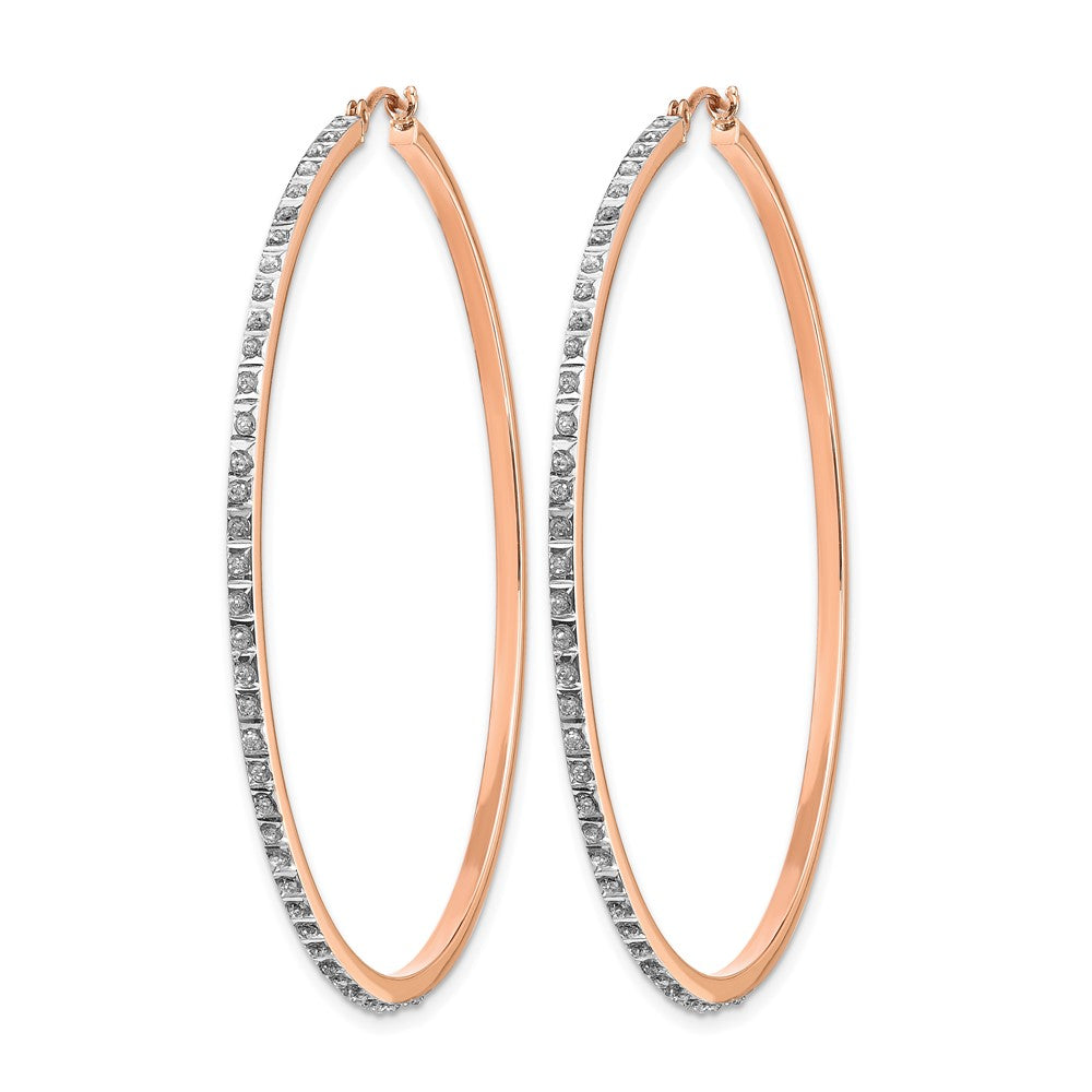 Diamond Fascination Diamond Dust/Accent Round Hoop Earrings - WBC