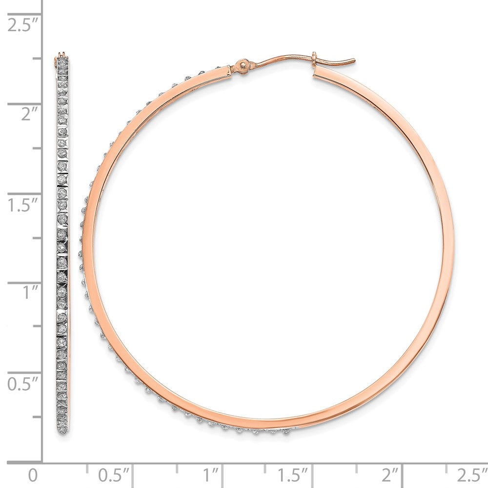 Diamond Fascination Diamond Dust/Accent Round Hoop Earrings - WBC