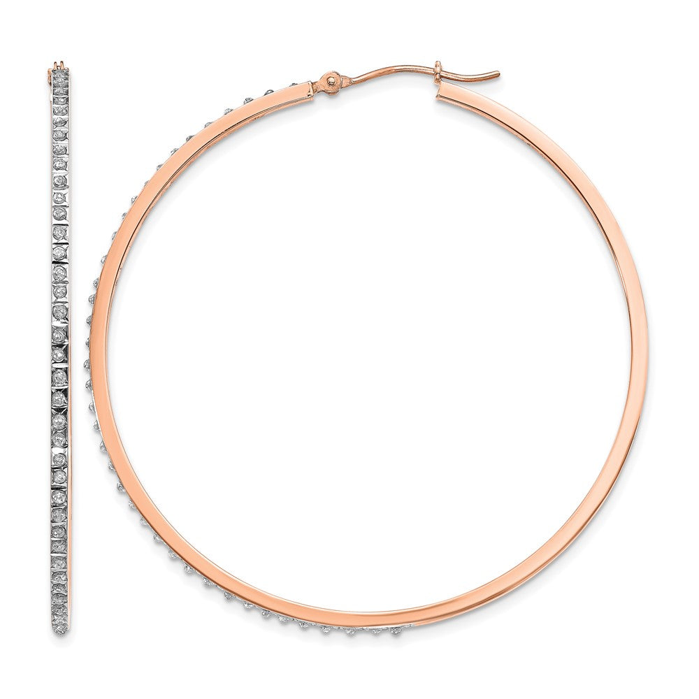Diamond Fascination Diamond Dust/Accent Round Hoop Earrings - WBC