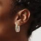 Tri-color Diamond Fascination Diamond Dust/Accent Oval 3-Hoop Earrings - WBC