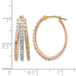 Tri-color Diamond Fascination Diamond Dust/Accent Oval 3-Hoop Earrings - WBC