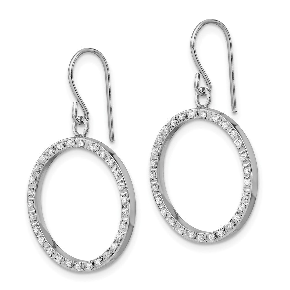 WG Diamond Fascination Dia. Dust/Accent Dangle Circle Earrings - WBC