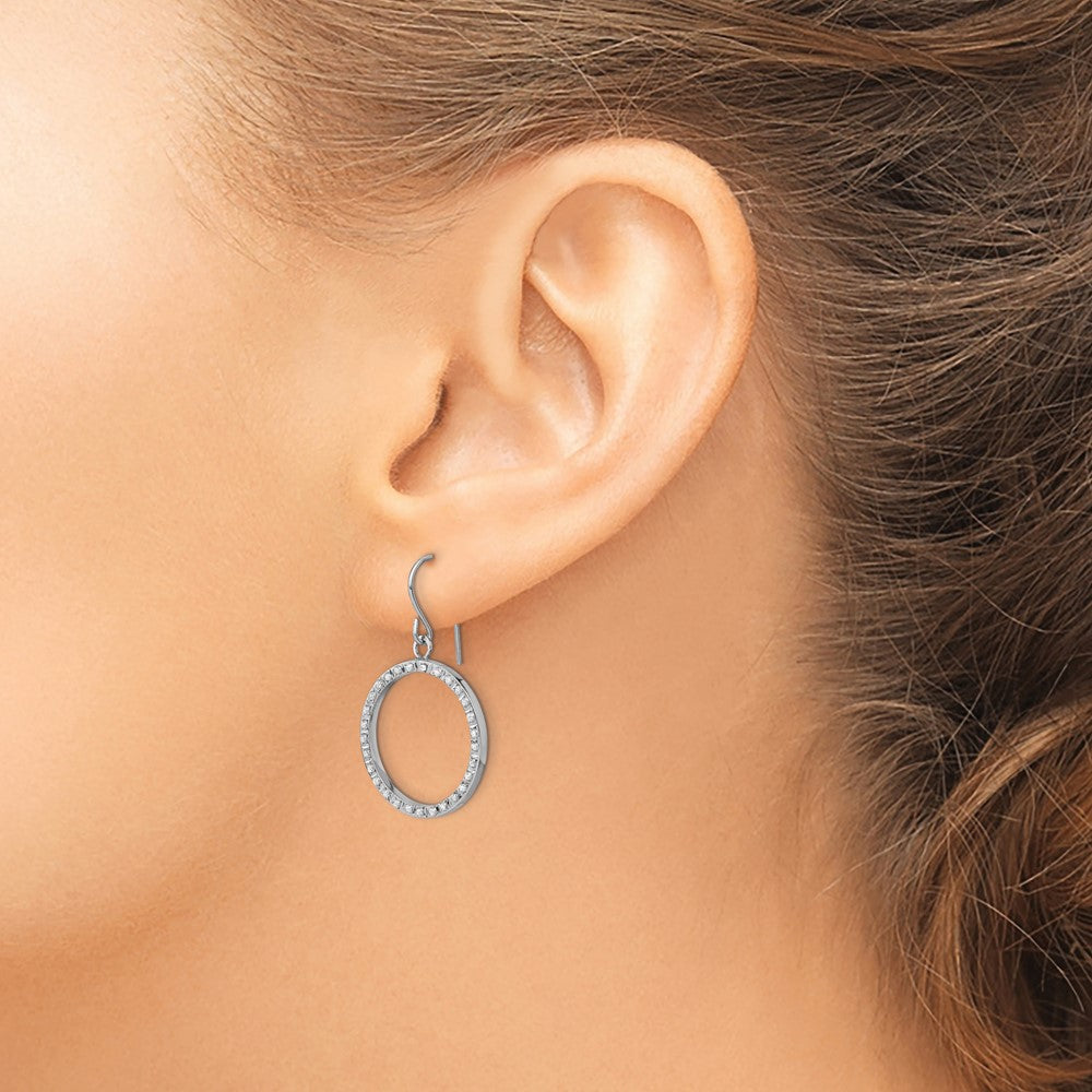 WG Diamond Fascination Dia. Dust/Accent Dangle Circle Earrings - WBC