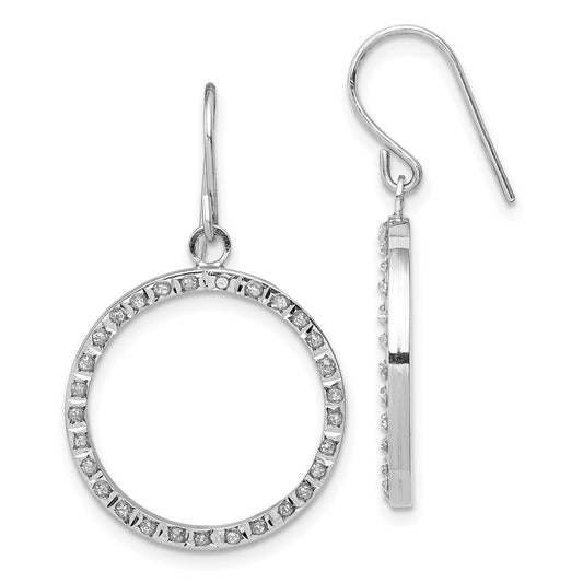 WG Diamond Fascination Dia. Dust/Accent Dangle Circle Earrings - WBC