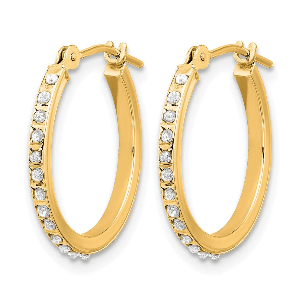 Diamond Fascination Diamond Dust/Accent Round Hoop Earrings - WBC