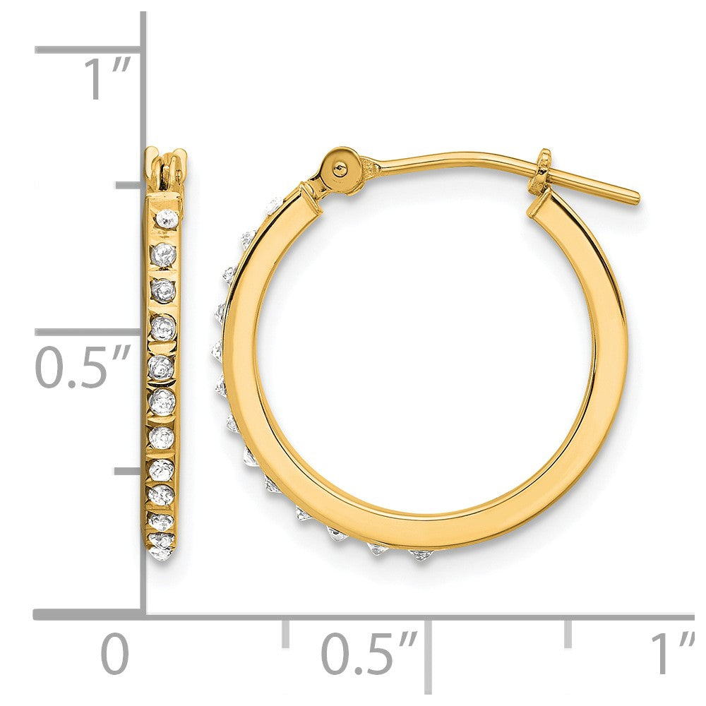 Diamond Fascination Diamond Dust/Accent Round Hoop Earrings - WBC
