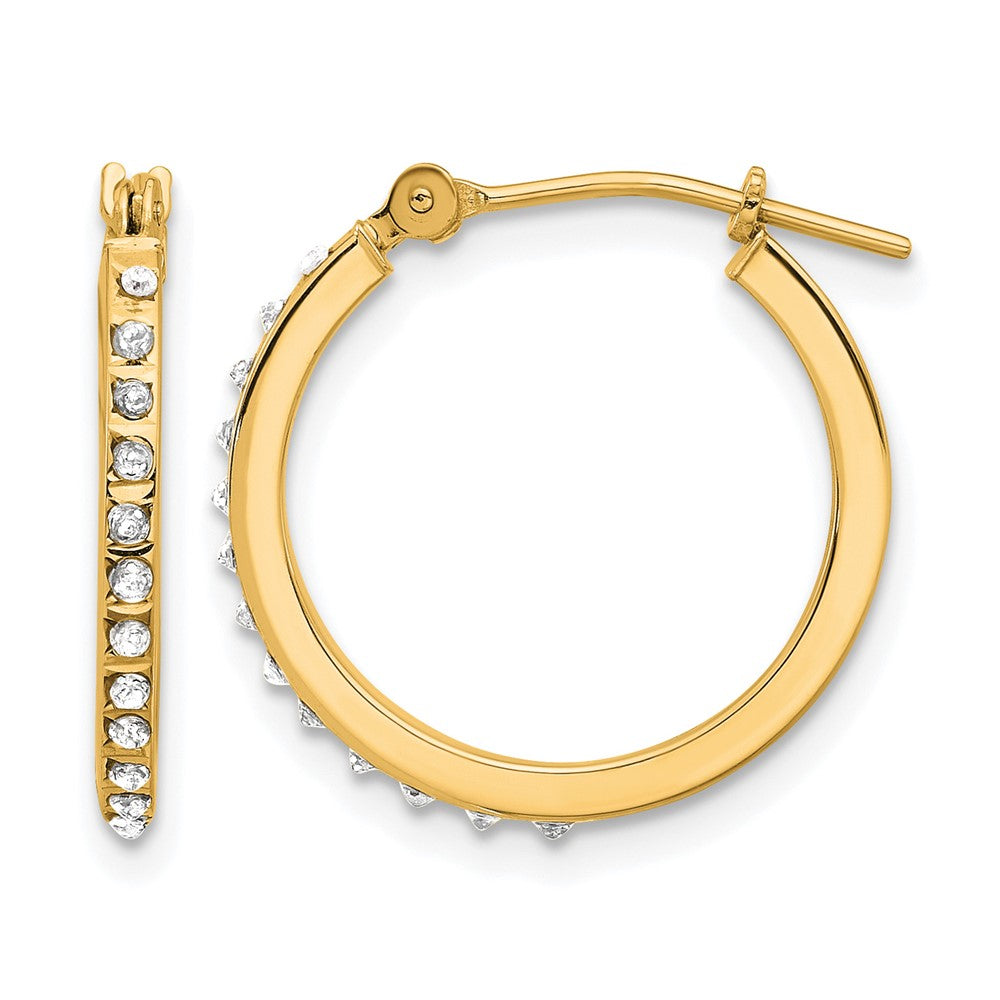 Diamond Fascination Diamond Dust/Accent Round Hoop Earrings - WBC