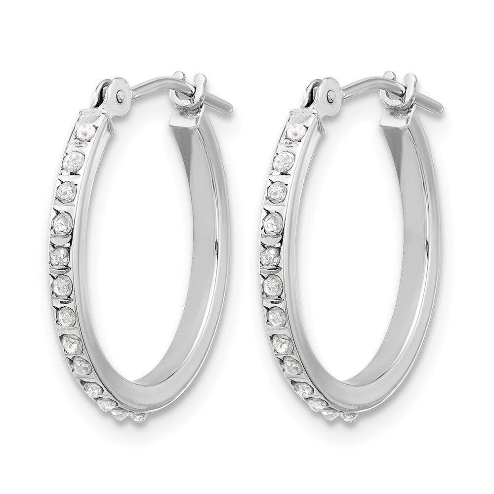 Diamond Fascination Diamond Dust/Accent Round Hoop Earrings - WBC