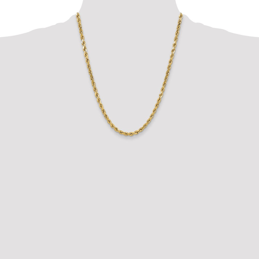 Semi Solid Diamond-cut Rope with Lobster Clasp Chain - WBC