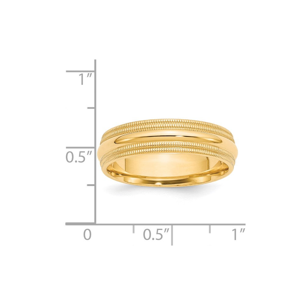 Double Milgrain Comfort Fit Wedding Band - WBC