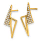 Polished 1/5 carat Diamond Geometric Triangles Fashion Post Earrings - WBC