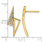 Polished 1/5 carat Diamond Geometric Triangles Fashion Post Earrings - WBC