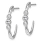 Polished 3/8 carat Diamond J-Hoop Post Earrings - WBC