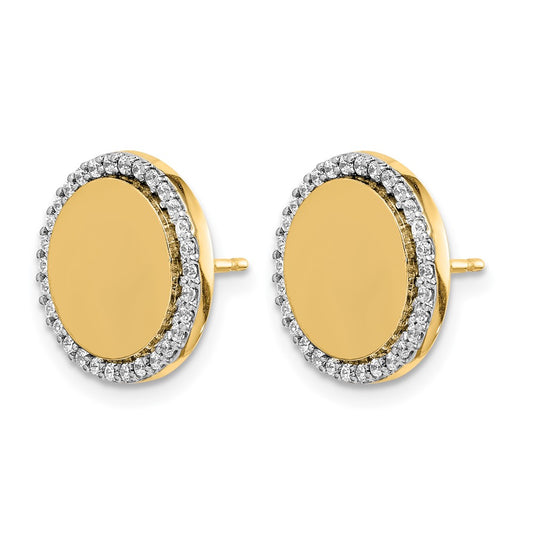 1/3 carat Diamond Fancy Circle Post Earrings - WBC