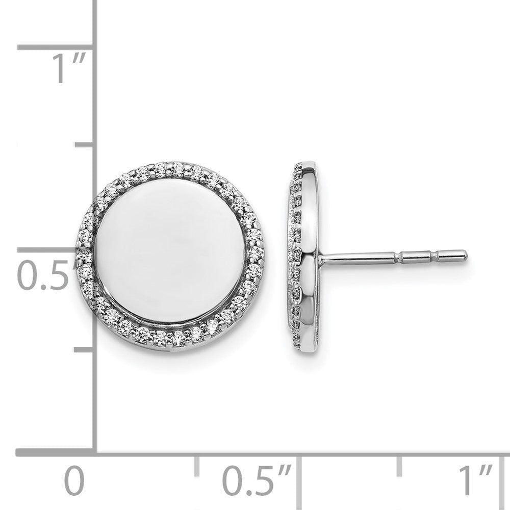 1/3 carat Diamond Fancy Circle Post Earrings - WBC