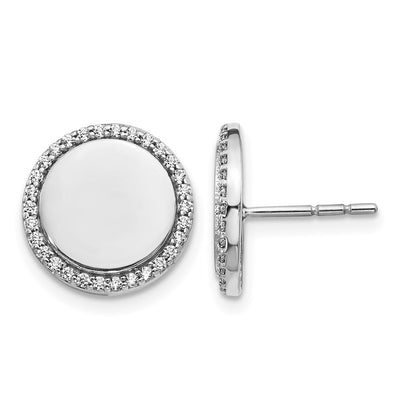 1/3 carat Diamond Fancy Circle Post Earrings - WBC