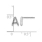 Diamond Initial A Post Earrings - WBC