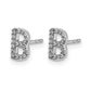 Diamond Initial B Post Earrings - WBC
