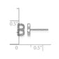Diamond Initial B Post Earrings - WBC