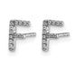 Diamond Initial F Post Earrings - WBC