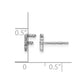 Diamond Initial F Post Earrings - WBC